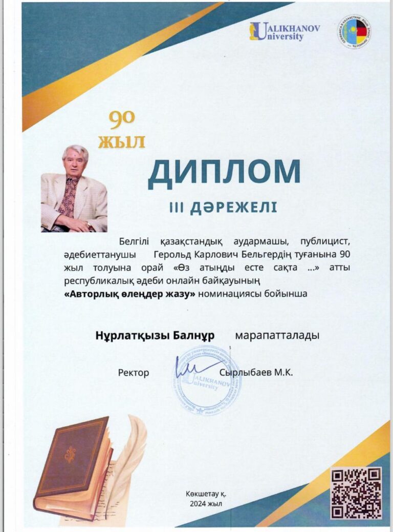 Республиканский студенческий онлайн-конкурс «Помни имя свое…»